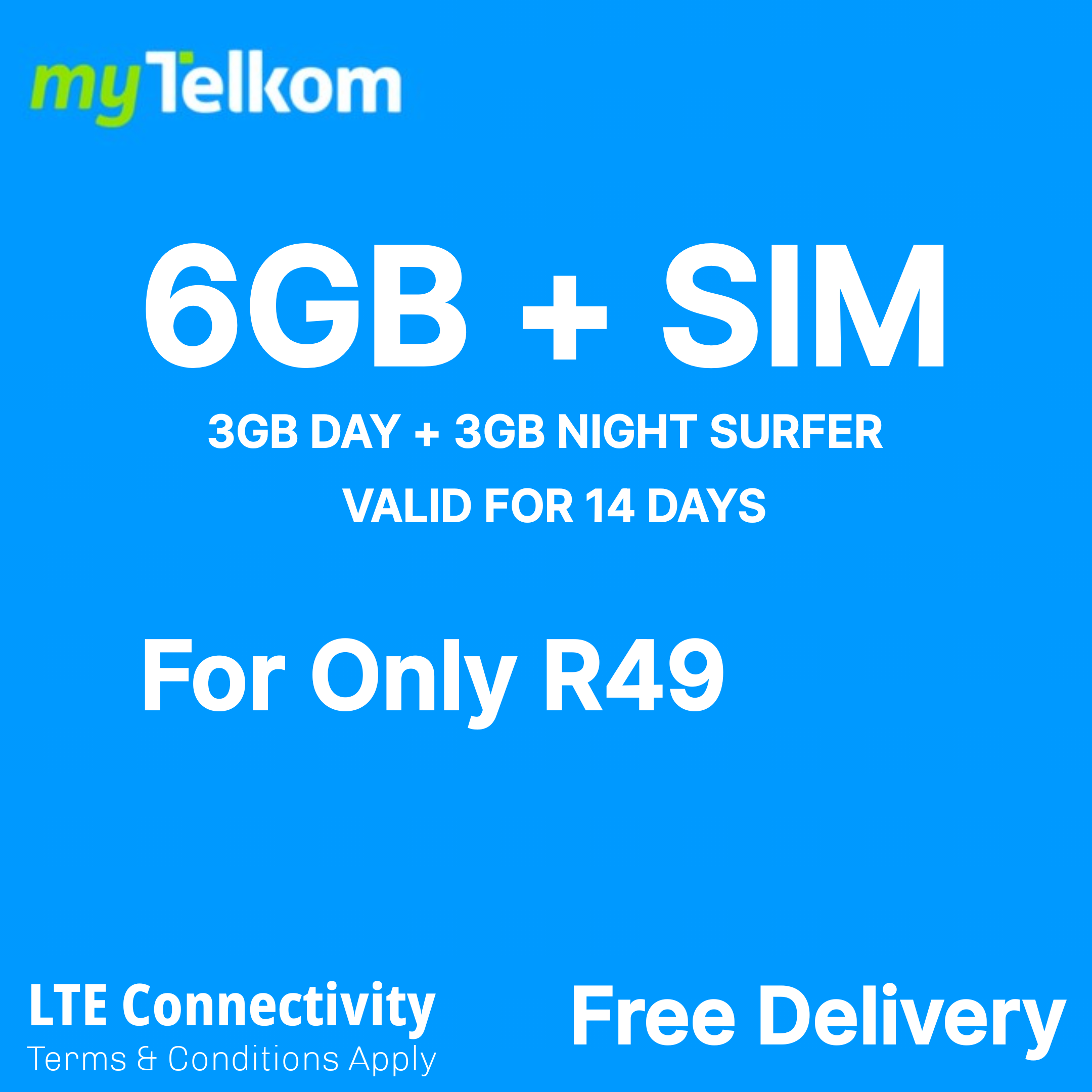 Telkom Sim + 6GB Lte Data · HD Telecoms