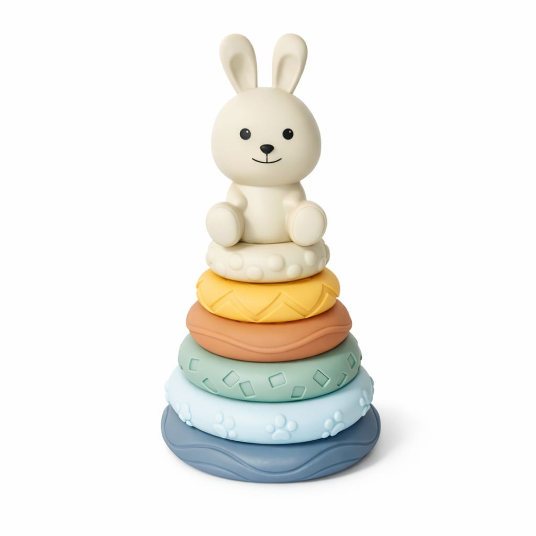 Rabbit Silicone Baby Stacking Toy · Peekaboo Baby