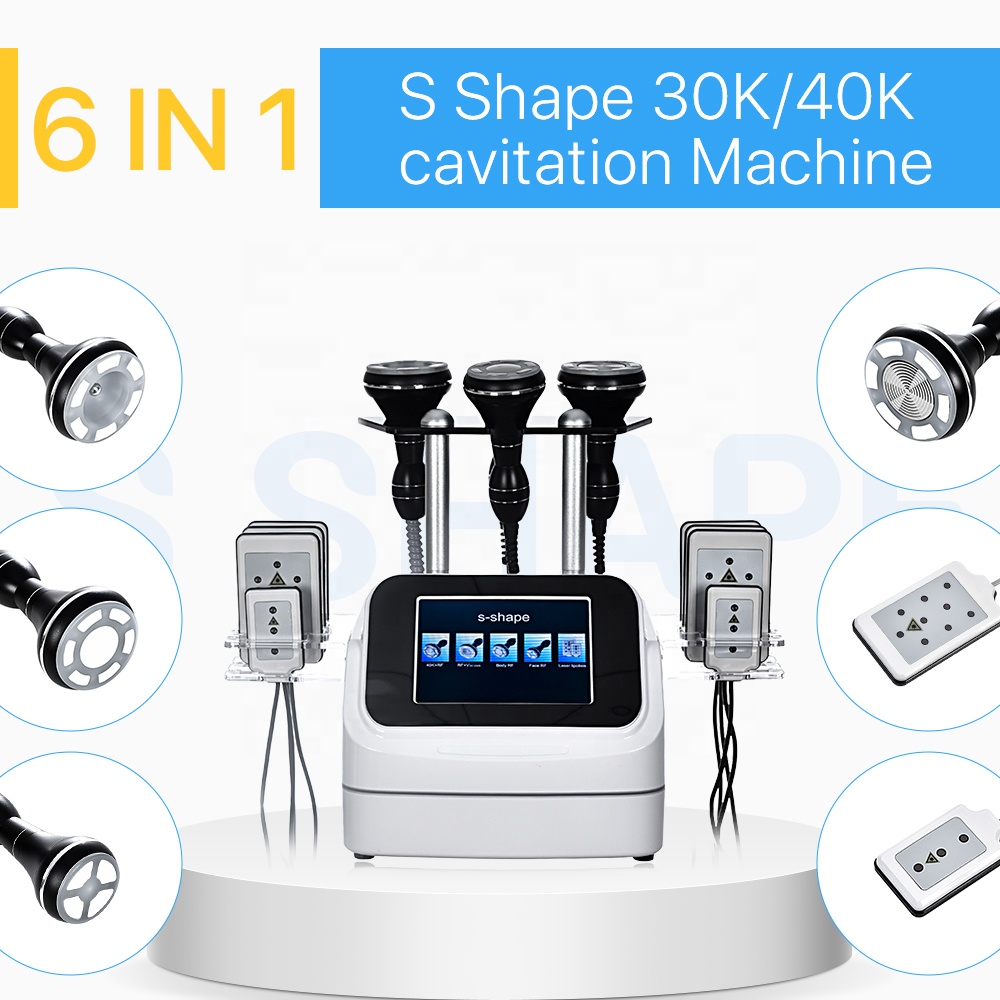S-Shape 6-in-1 Body Sculpting Machine — Cavitation + RF + Lipo