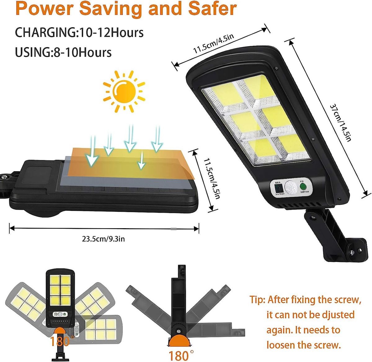 4 x Solar Street Lights Outdoor Remote Control Solar Parking · Sham-Sa ...