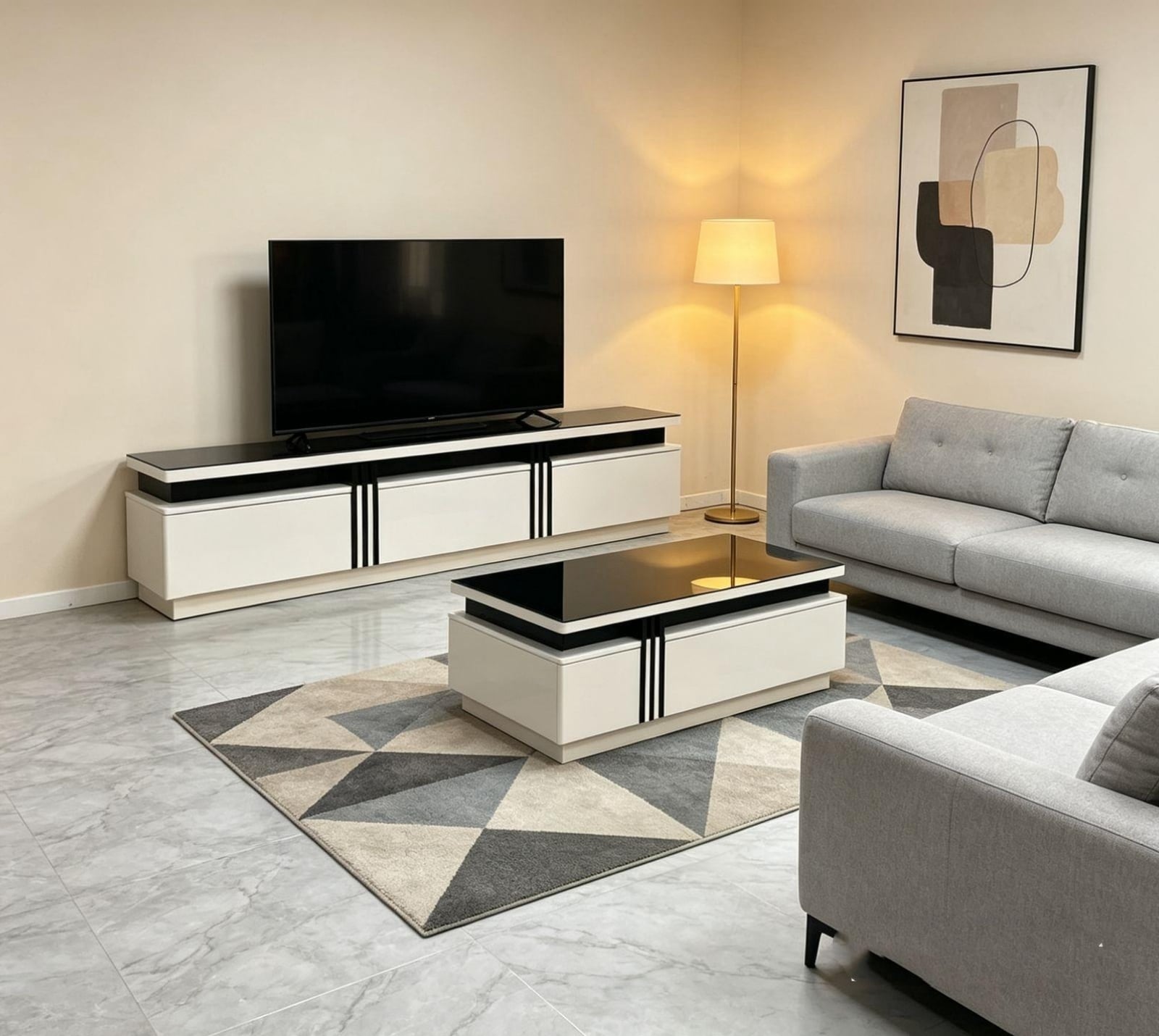 Home Nodern Design TV Stand and Coffee Table Set · Intex Furniture SA