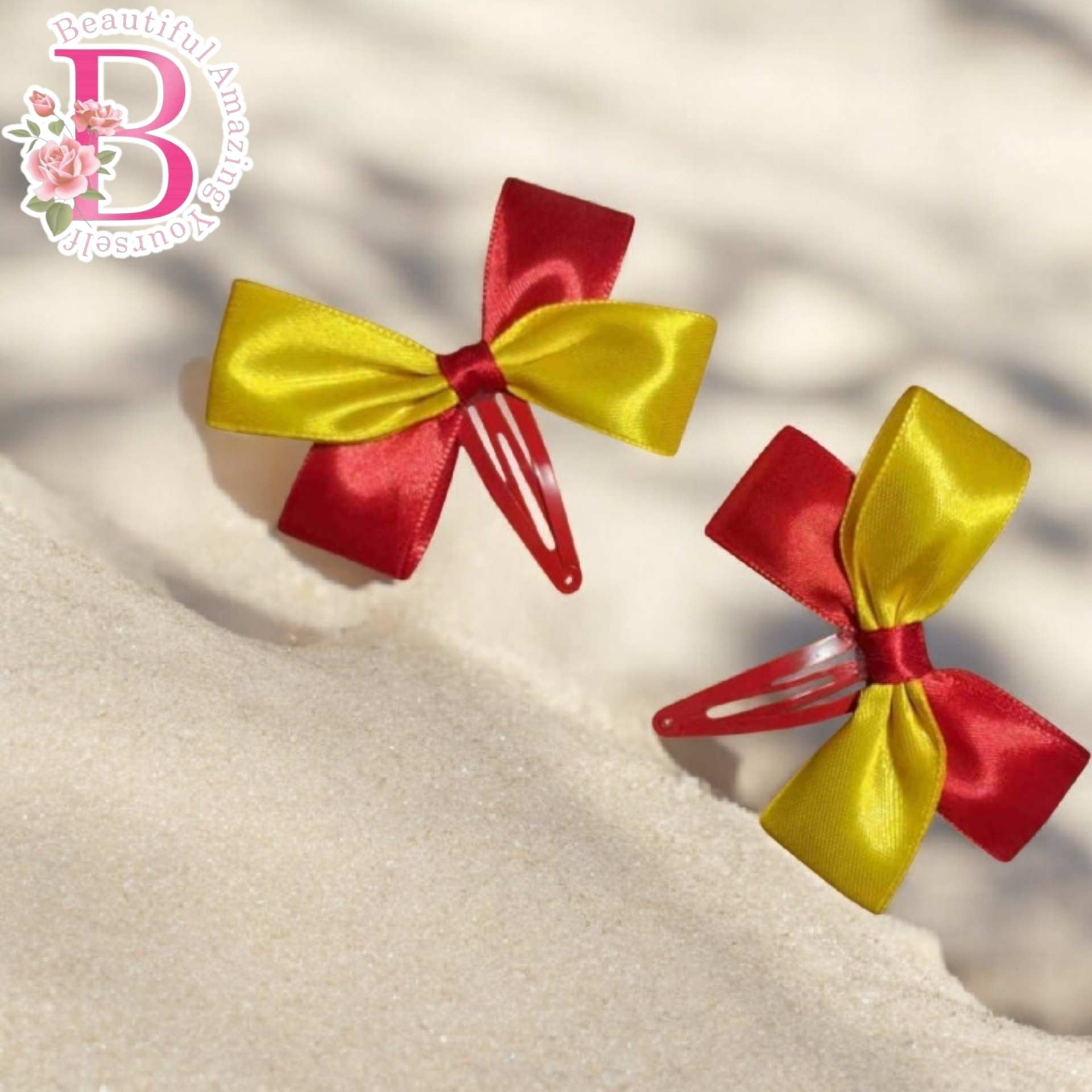 Hair Bow Ribbon Clips - School Hair Accessory - Get It Now · Beautiful ...