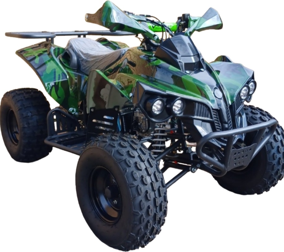 125cc QUAD BIKE CAMO DIPPED RAPTOR STYLE GREEN · AFRICA QUADS