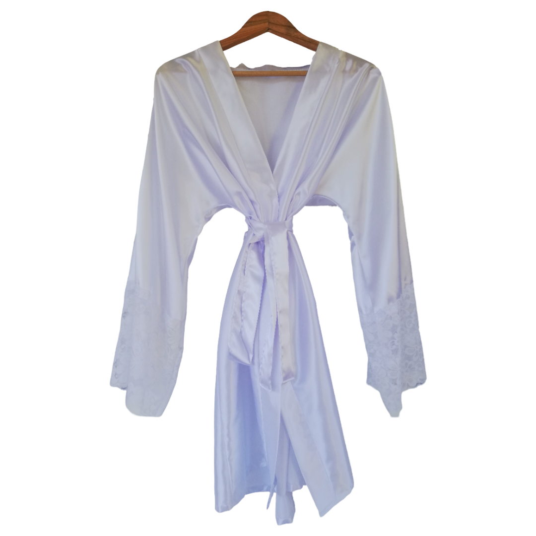 Bell Sleeve Satin Robe · Bride and Things