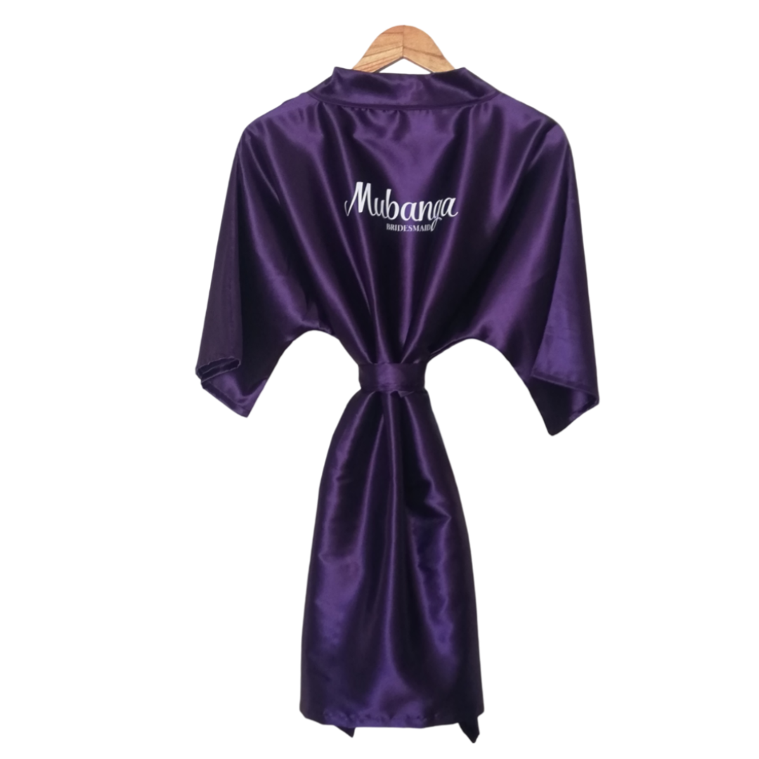 Simple Satin Robe and Chemise