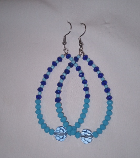 Memory Wire Bead Earing