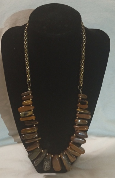 Chunky Tigers Eye Bead Necklace