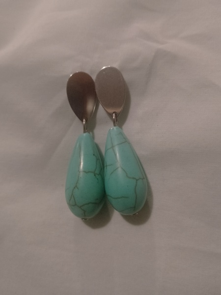 Turquoise Stone Stud Earrings