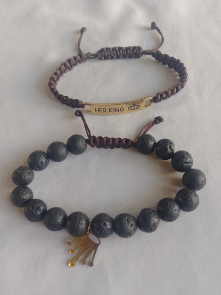His Lava bead bracelet Combo
