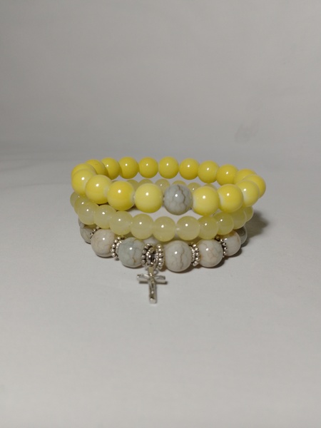 Beaded Elastic Bracelet Stack