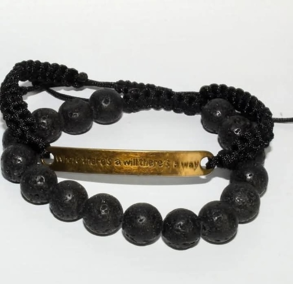 Lava Bead and String bracelet set
