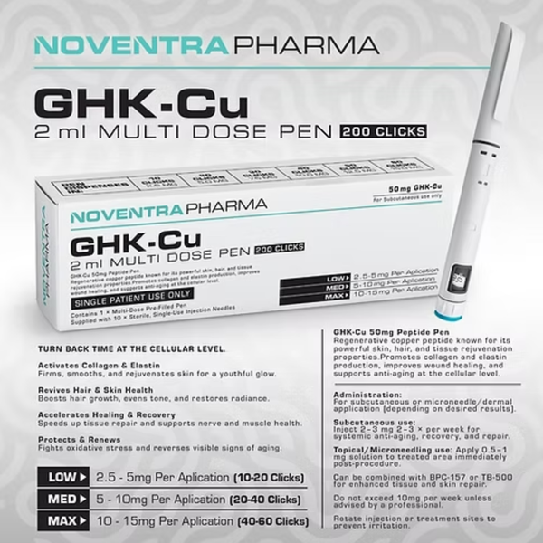 Noventra Pharma GHK-Cu Pen 50mg Compound peptide Pen 50mg