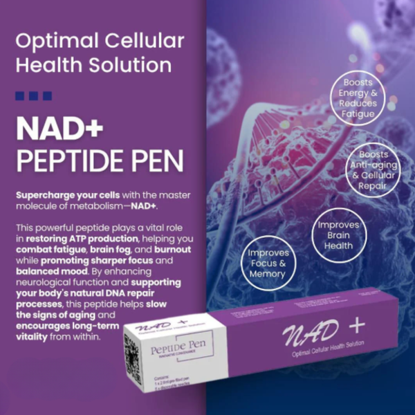 PEPTIDE PEN - NAD+ Pen 1000mg - 2.6ml Compound peptide Pen