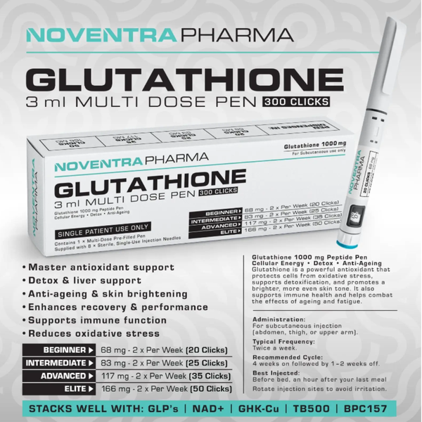 Noventra Pharma Glutathione Compound peptide Pen 1000mg