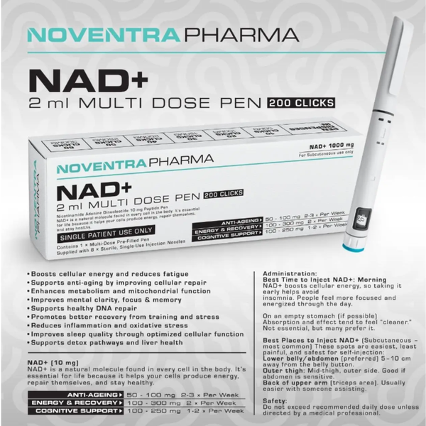 Noventra Pharma - NAD+Compound peptide Pen 1000mg