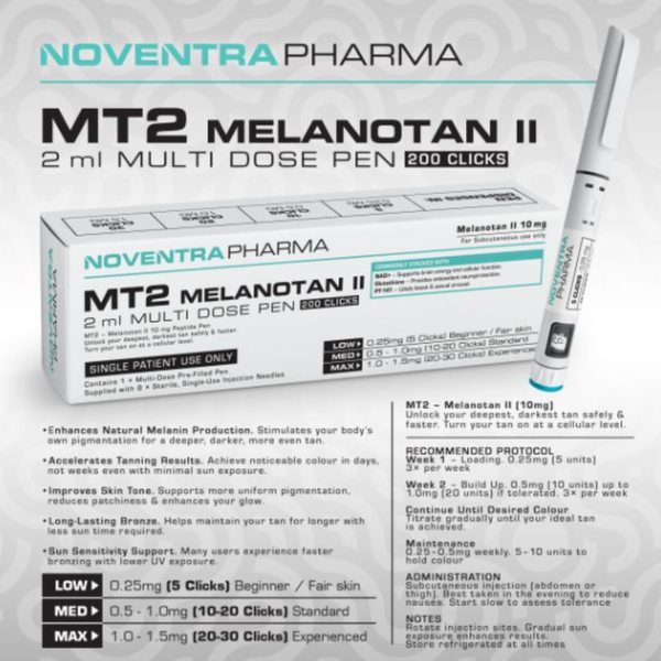 Noventra Pharma MT2 - Melanotan Compound Pen 10mg - 2ml