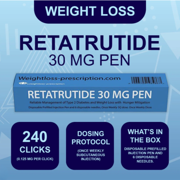 Retatrutide 30mg - 2.6ml Research Compound peptide Pen
