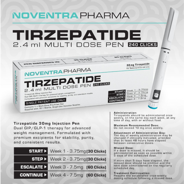 Noventra Pharma Tirzepatide Research Compound peptide Pen 30mg