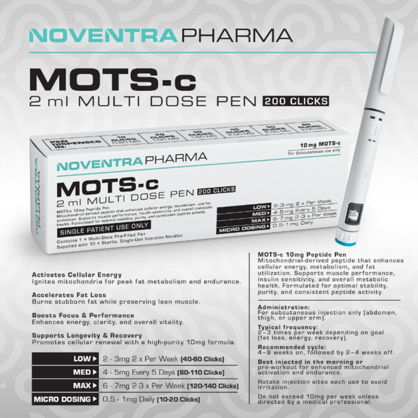 Noventra Pharma MOTS-c Compound peptide Pen 10mg
