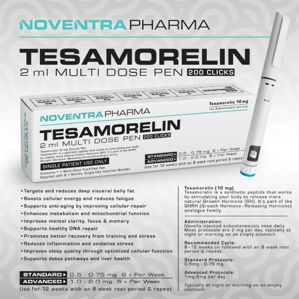 Noventra Pharma Tesamorelin Compound peptide Pen 10mg