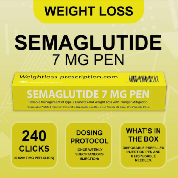 Weight-loss Prescription Semaglutide 7mg - 2.6ml Compound peptide Pen