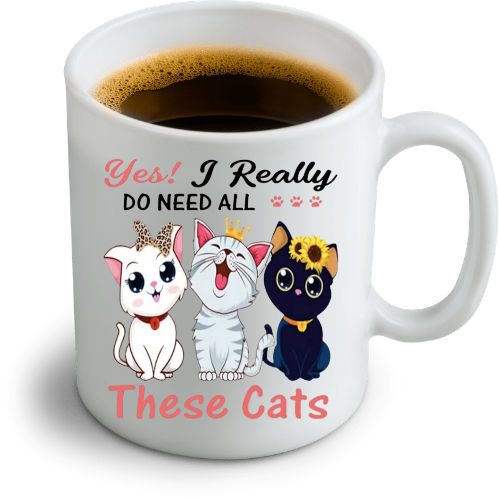 Cat and Dog themed mugs