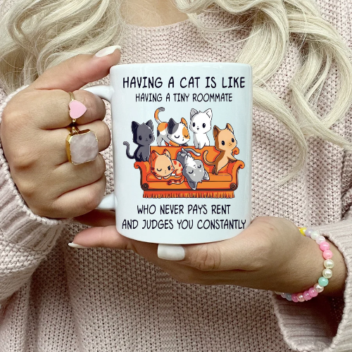 Cat and Dog themed mugs