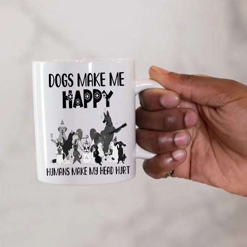 Cat and Dog themed mugs