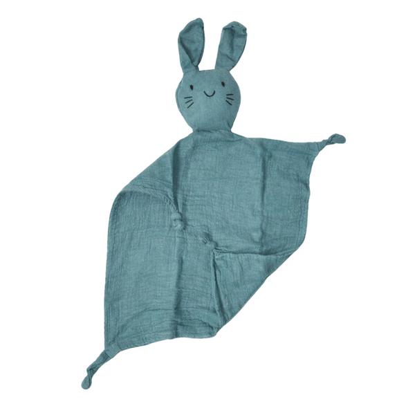 Blue Bunny Muslin Baby Comforter picture