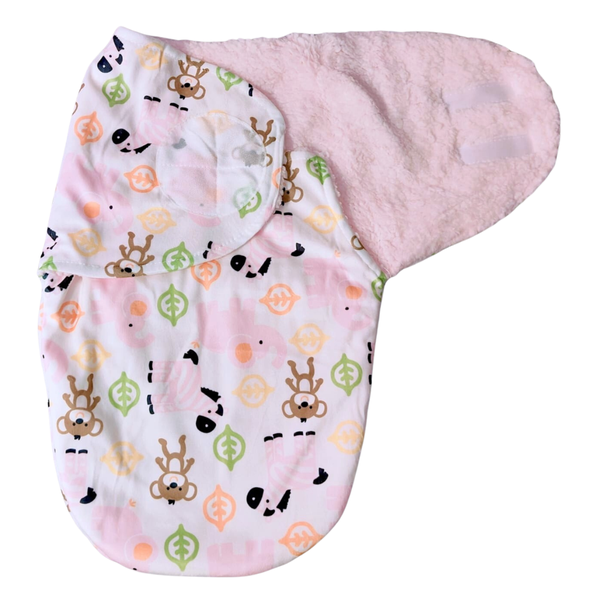 Pink Safari Baby Swaddle Wrap