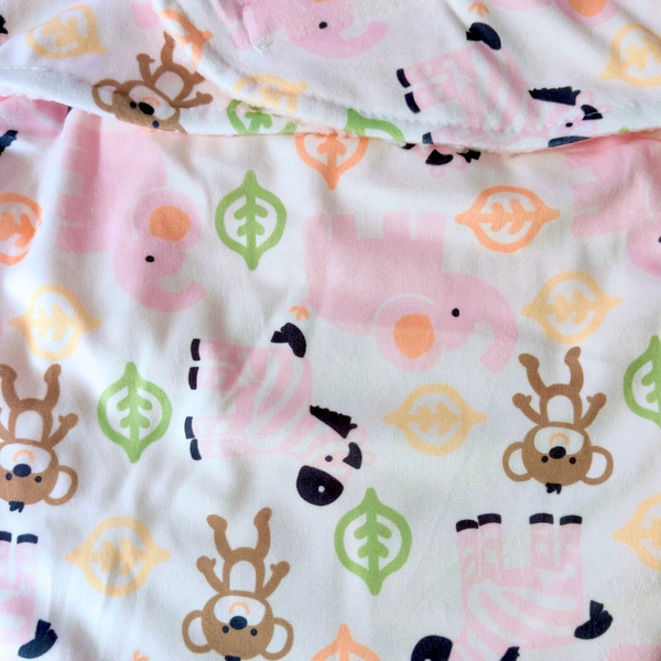 Pink Safari Baby Swaddle Wrap