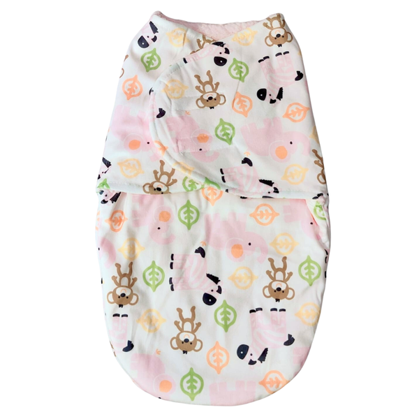Pink Safari Baby Swaddle Wrap picture
