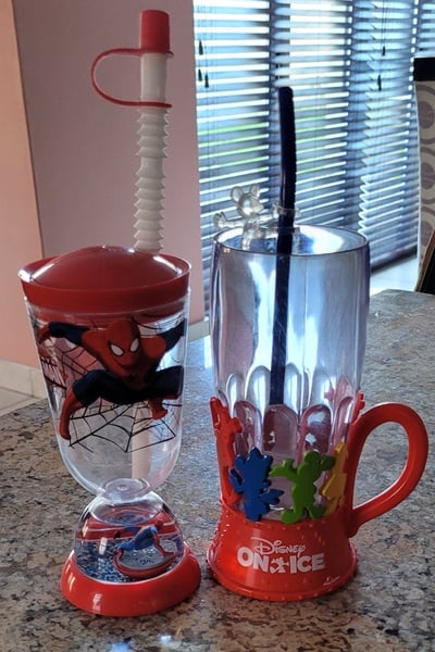 Disney on Ice cup and Superman tumbler