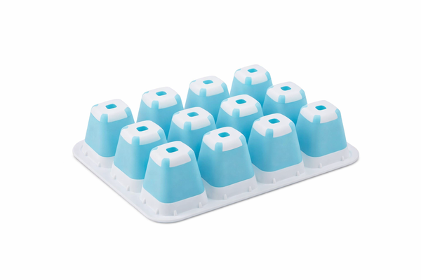 Reusable Silicone Seedling Tray – 12 Flexible Pop-Up Cells with Drainage (Blue & White)