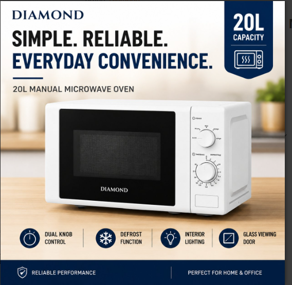 DB-MW01 Diamond 20L Manual Microwave Oven