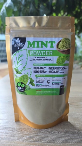 ZURIAL Organics™ Mint Powder – 100g picture