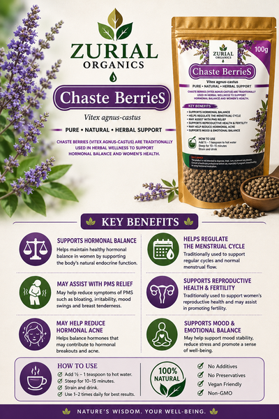 ZURIAL Organics™ Chasteberries – 100g