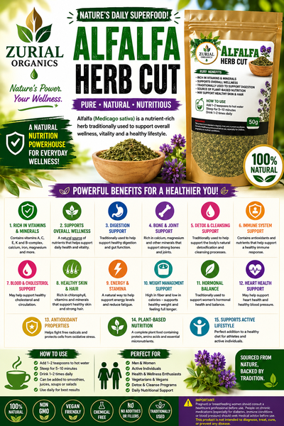 ZURIAL Organics™ Alfafa herb – 50g