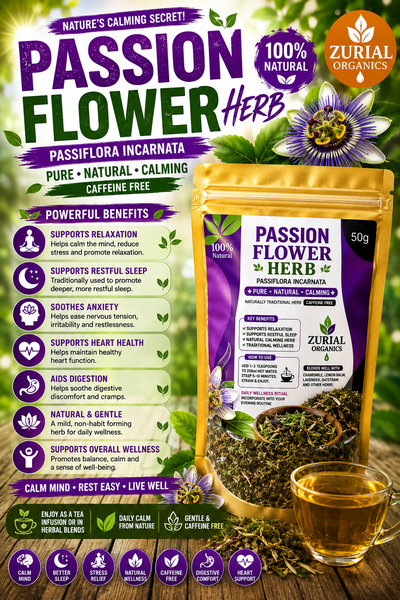 ZURIAL Organics™ Passion Flower herb – 50g