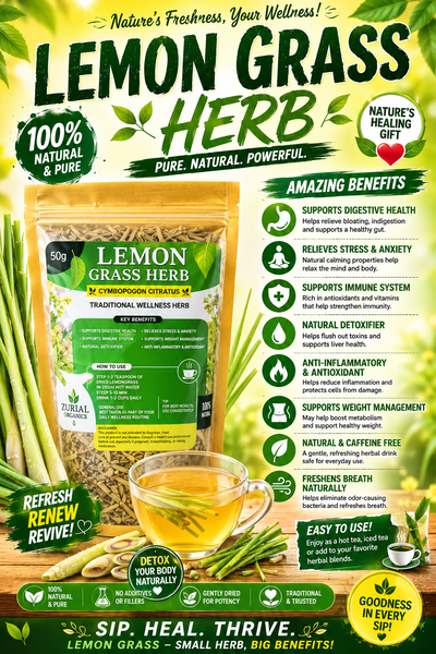 ZURIAL Organics™ Lemon grass – 50g