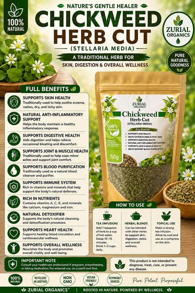 ZURIAL Organics™ Chickweed herb – 50g