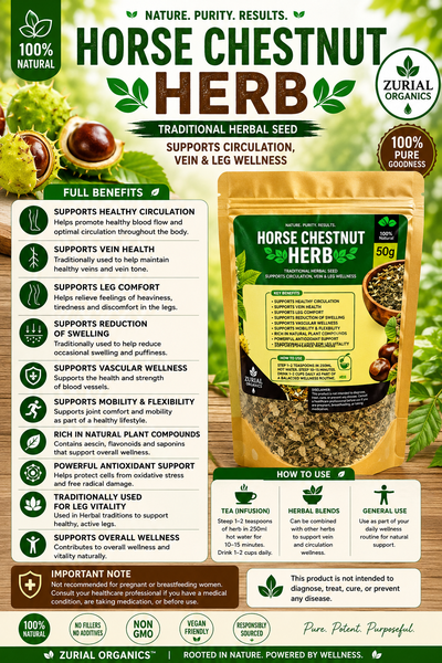 ZURIAL Organics™ Horsechestnut herb – 50g