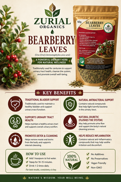 ZURIAL Organics™ Bearberry leaves – 50g