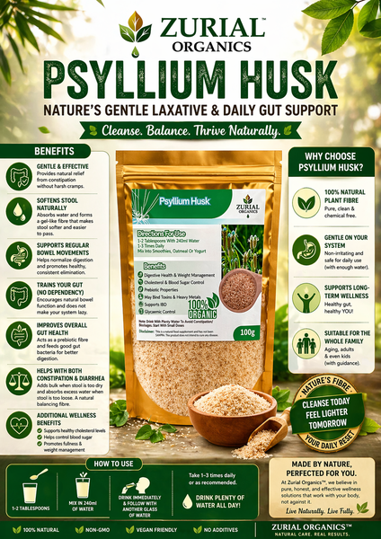 ZURIAL Organics™ Pysillium husk - 100g