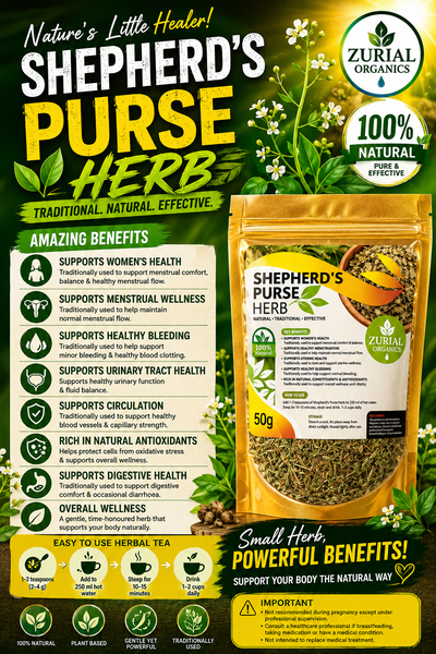 ZURIAL Organics™ Shepherd's purse herb  – 50g