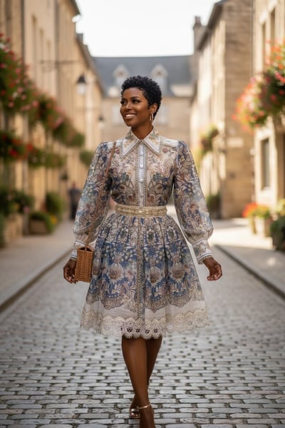 FLORAL BUTTO-UP DRESS