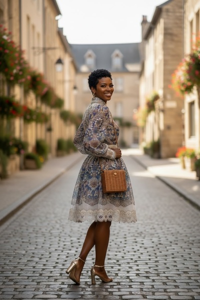 FLORAL BUTTO-UP DRESS