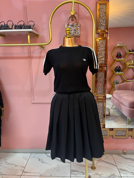 Black Adidas Middi Skirt Set