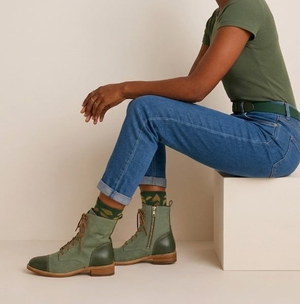 Ms. Pempi Boots in Olive Green