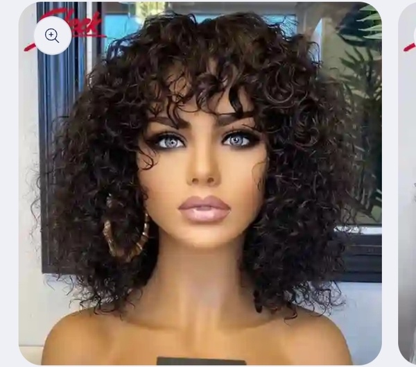 Glueless pixie curly fringe(jerry curls)